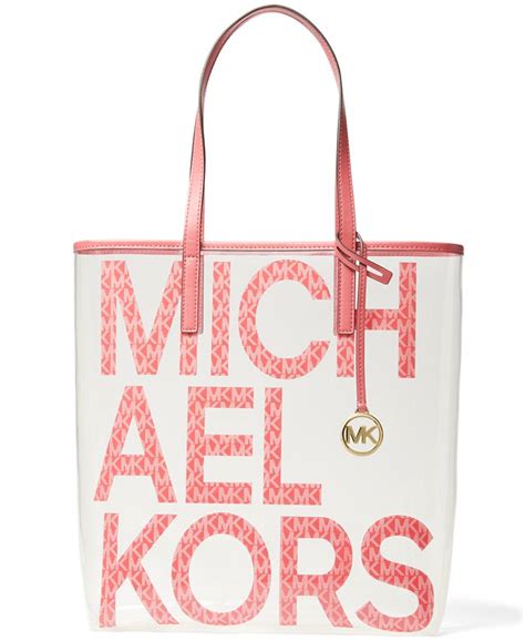 clear michael kors tote|Michael Kors embossed tote.